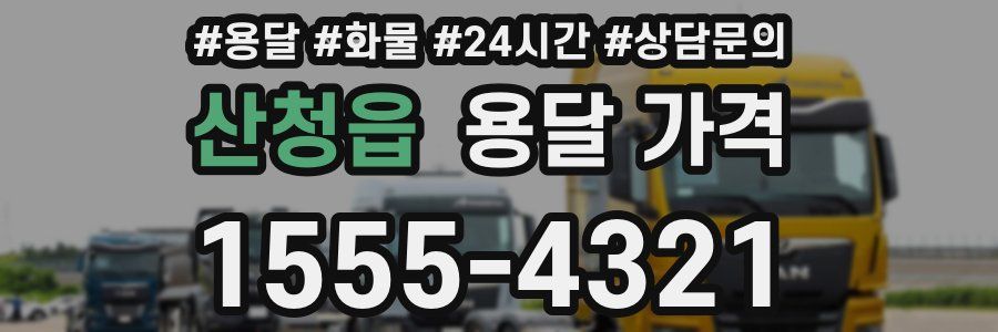 산청읍 용달 가격