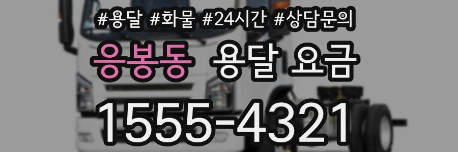 응봉동 용달 요금