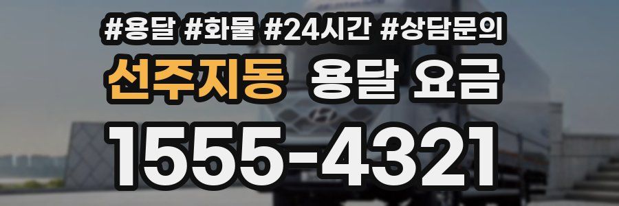 선주지동 용달 요금