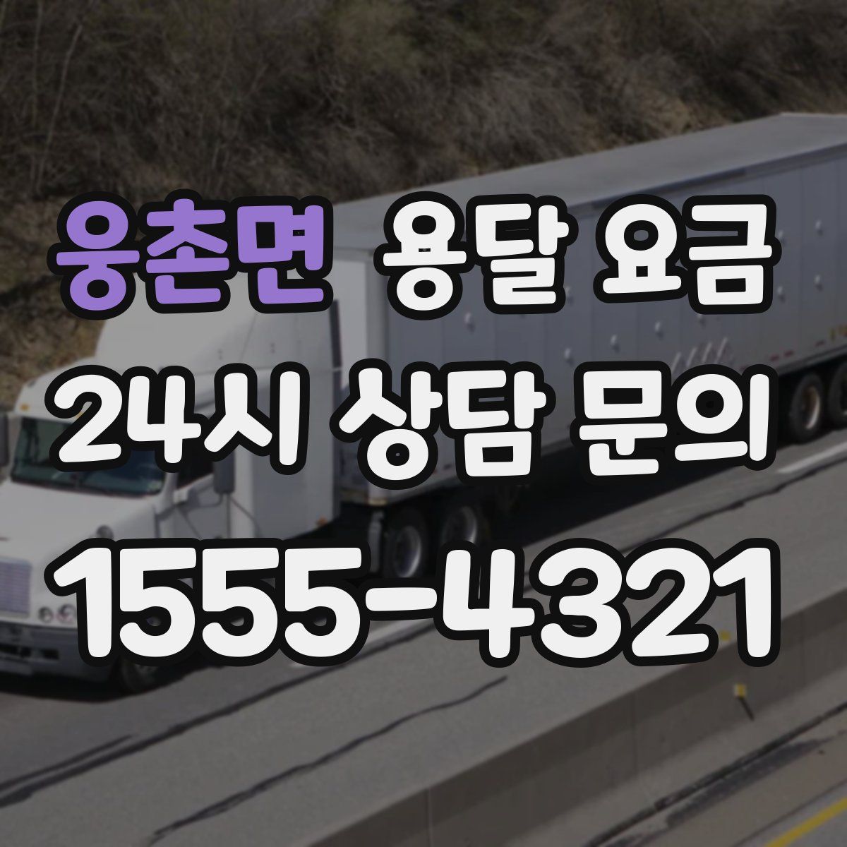 웅촌면 용달 요금