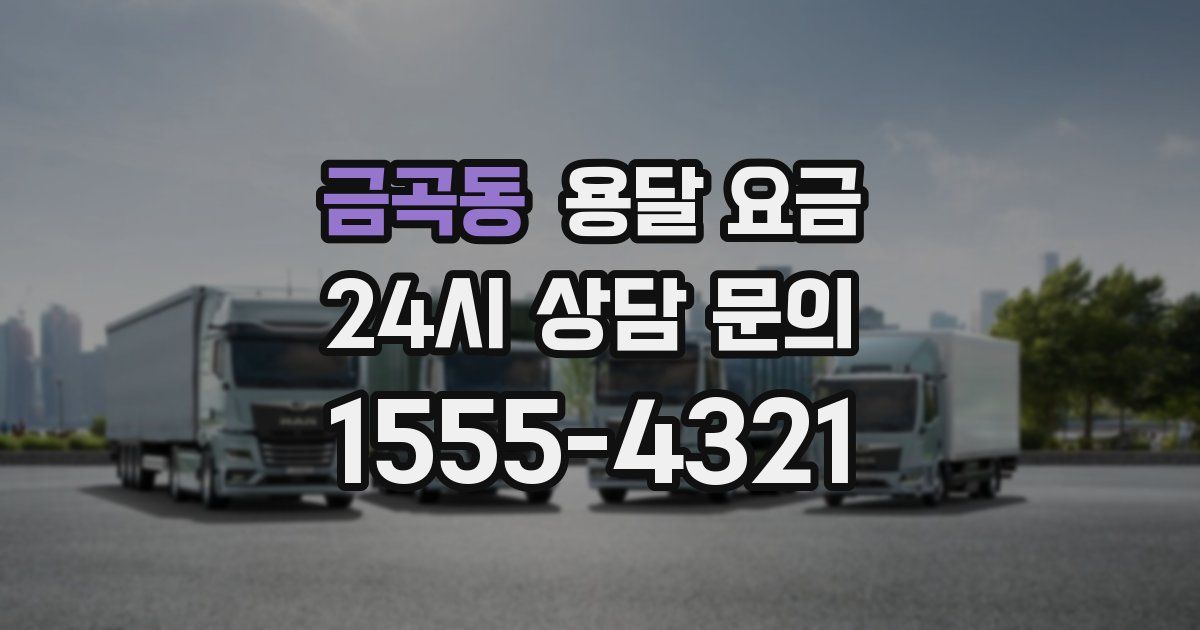 금곡동 용달 요금