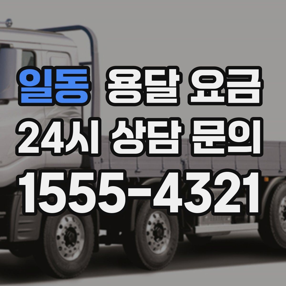 일동 용달 요금 차량 크기 선택 기준 정리
