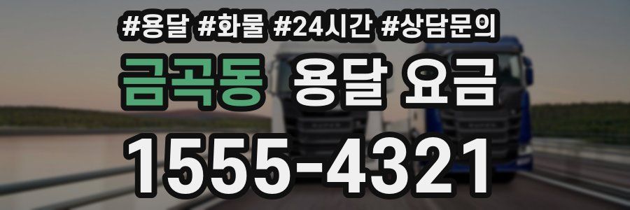 금곡동 용달 요금