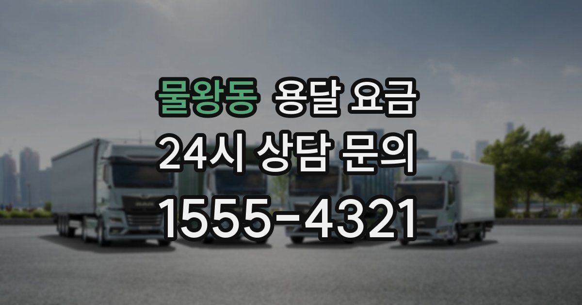 물왕동 용달 요금