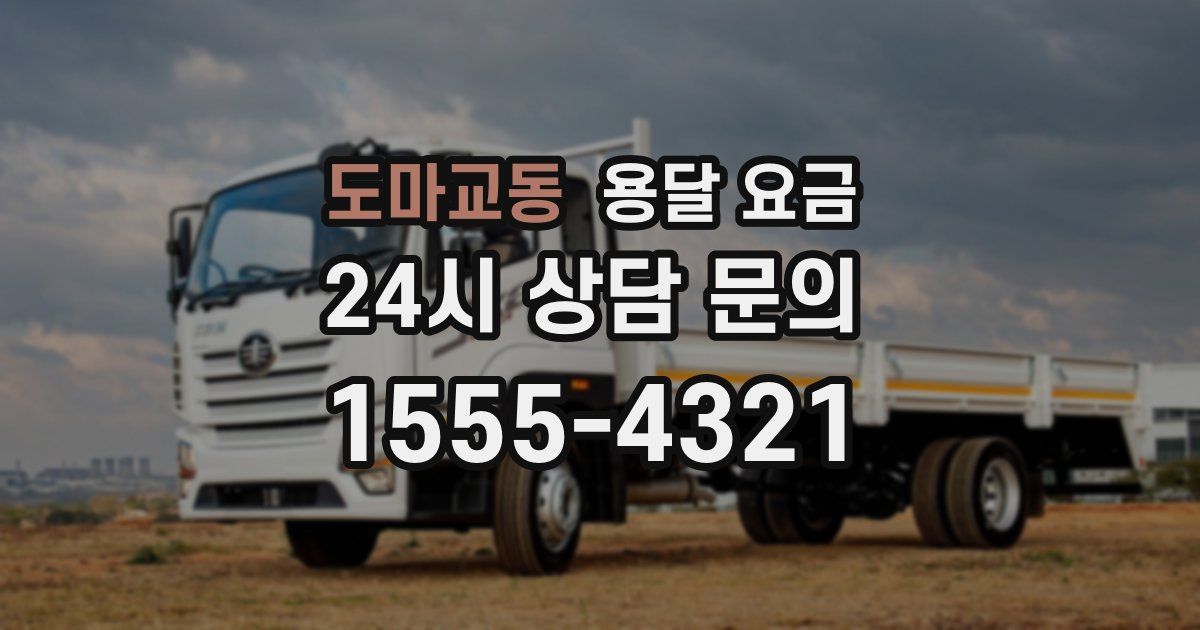 도마교동 용달 요금