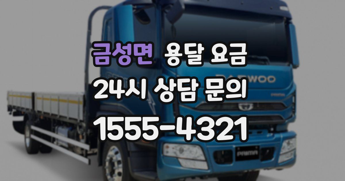 금성면 용달 요금