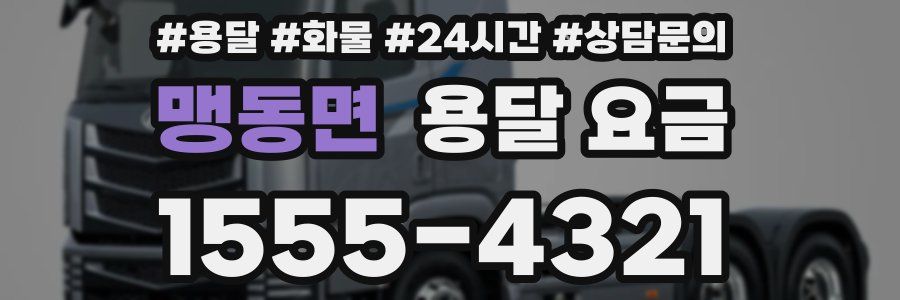 맹동면 용달 요금