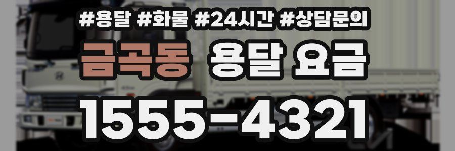 금곡동 용달 요금