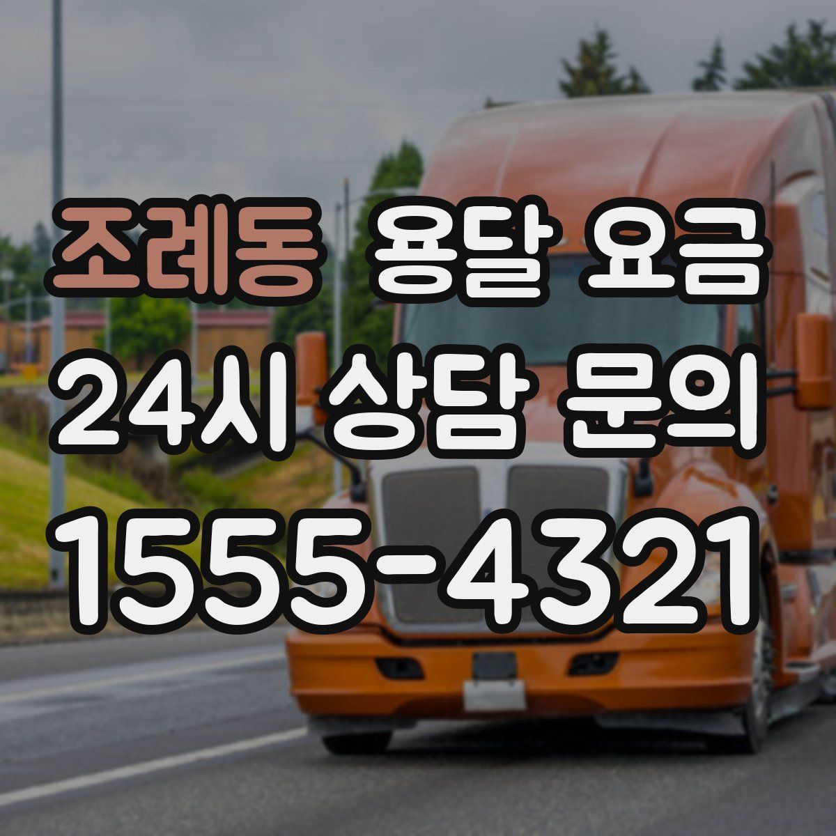 조례동 용달 요금