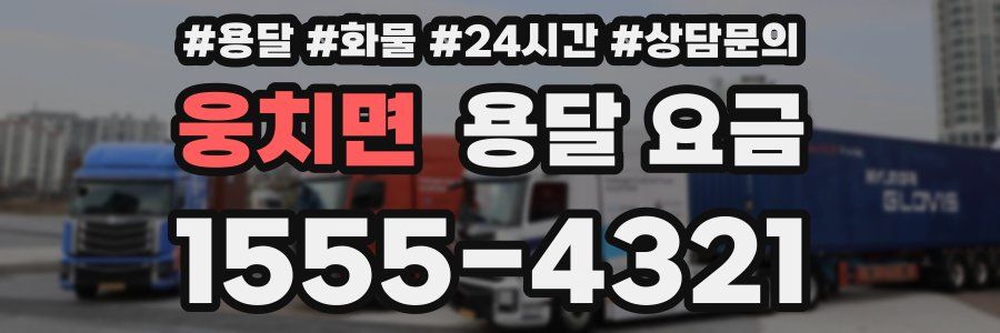 웅치면 용달 요금