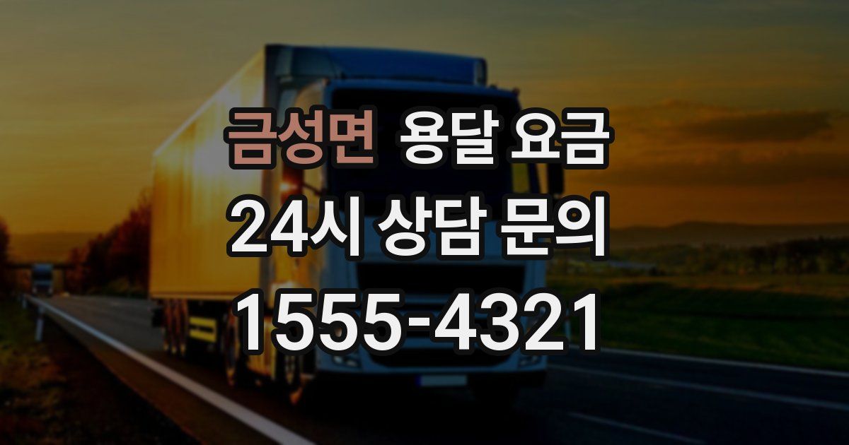 금성면 용달 요금