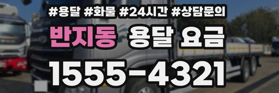 반지동 용달 요금