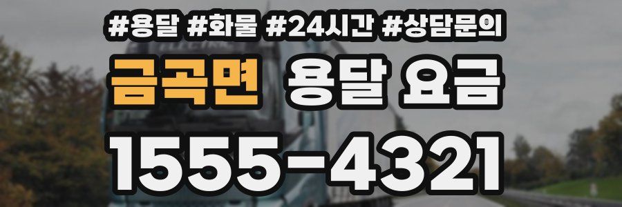 금곡면 용달 요금