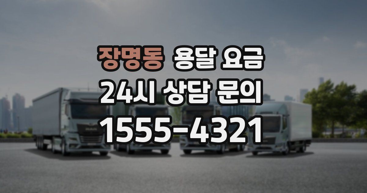 장명동 용달 요금