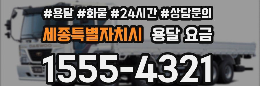 세종특별자치시 용달 요금