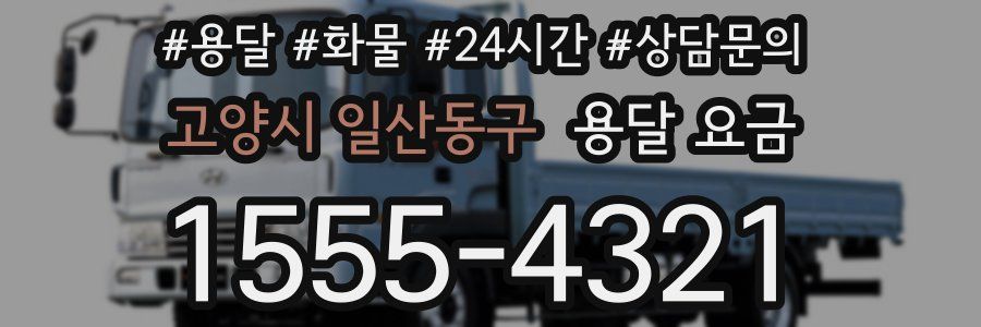 고양시 일산동구 용달 요금