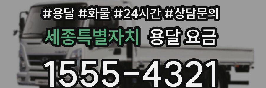 세종특별자치 용달 요금