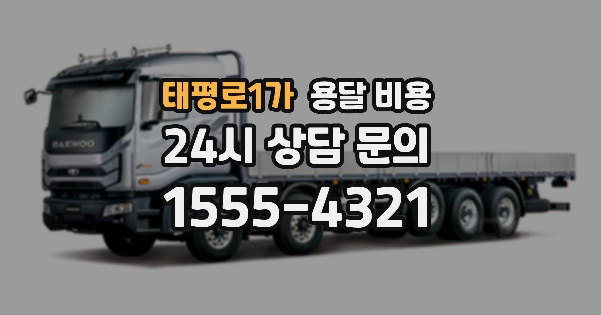 태평로1가 용달 비용