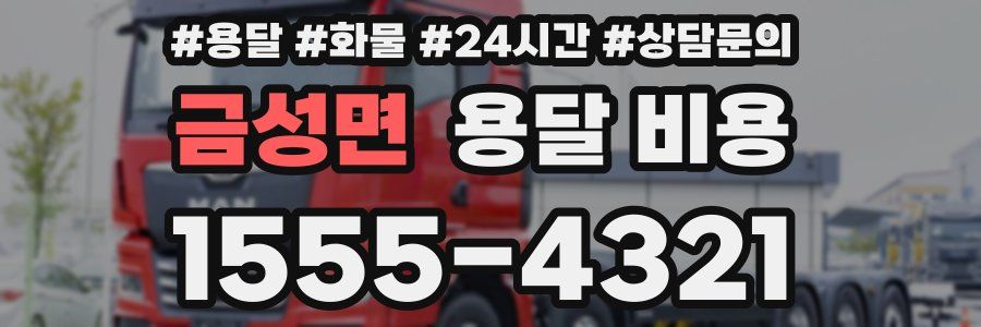 금성면 용달 비용