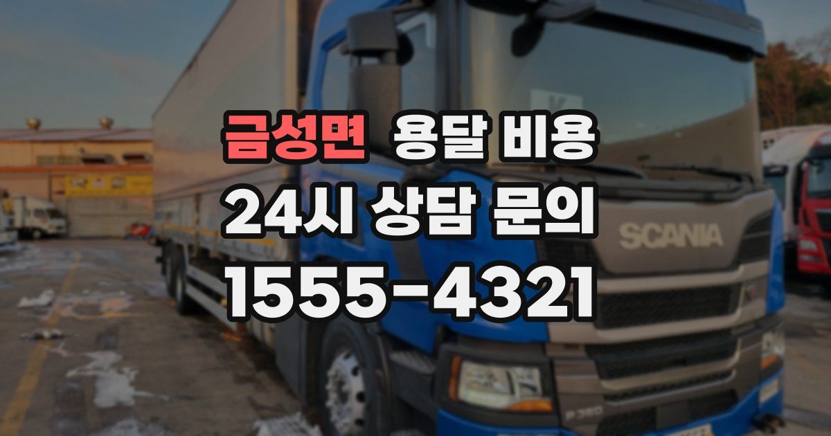 금성면 용달 비용