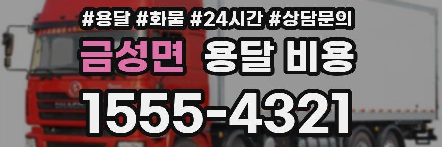 금성면 용달 비용