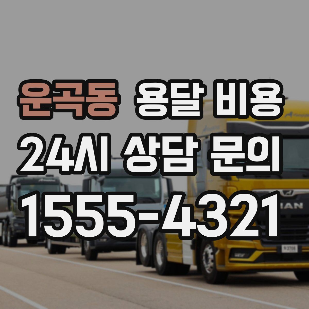 운곡동 용달 비용 엘리베이터 사용 가능 여부 체크