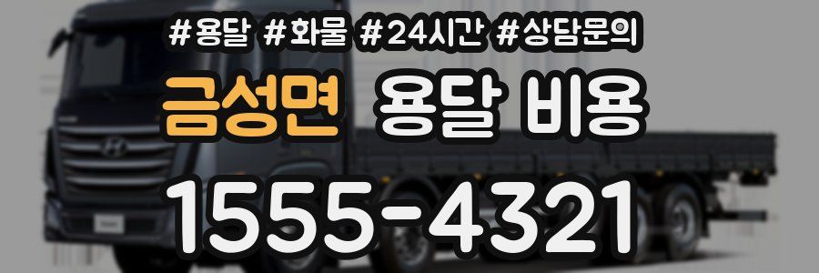 금성면 용달 비용