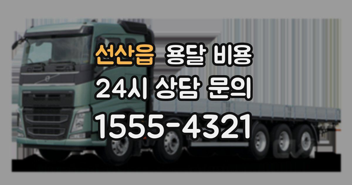 선산읍 용달 비용