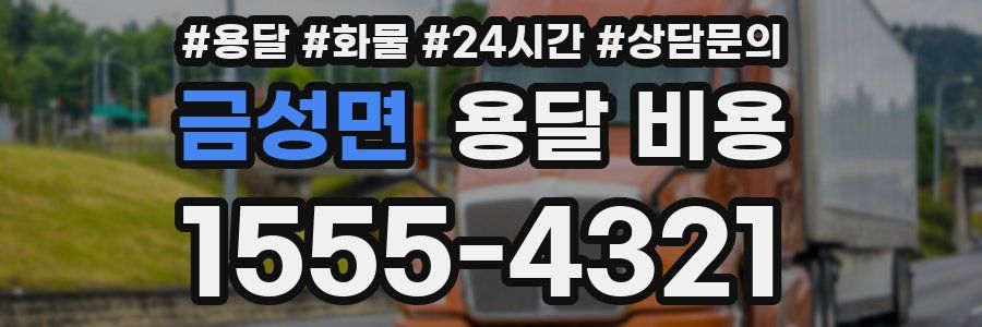 금성면 용달 비용