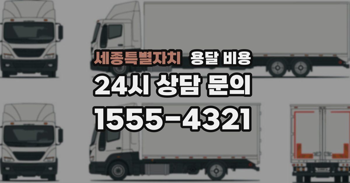 세종특별자치 용달 비용