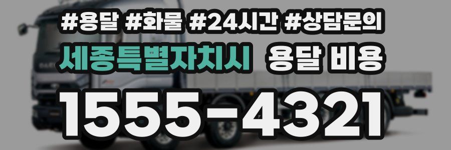 세종특별자치시 용달 비용
