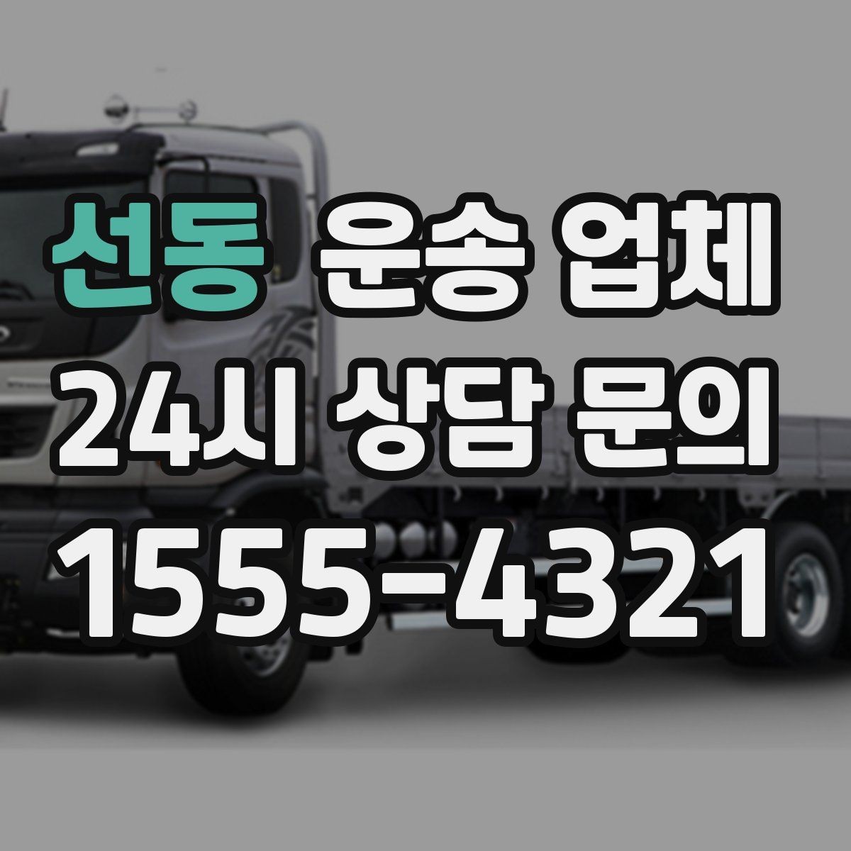 선동 운송 업체 소형 화물 운송 기준 정리