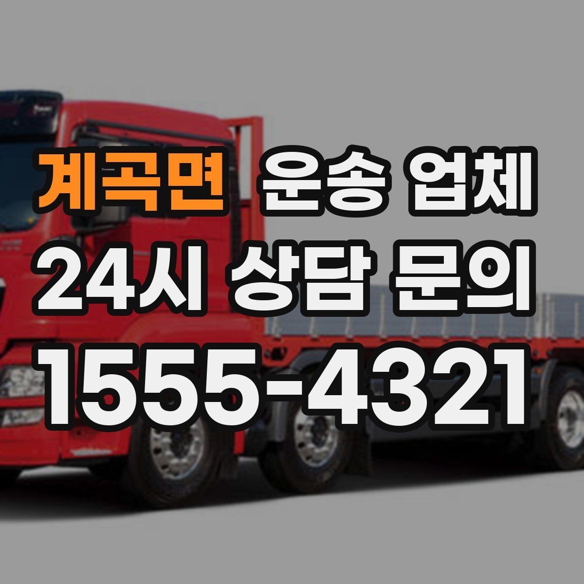 계곡면 운송 업체 1톤부터 대형 차량까지 선택 기준