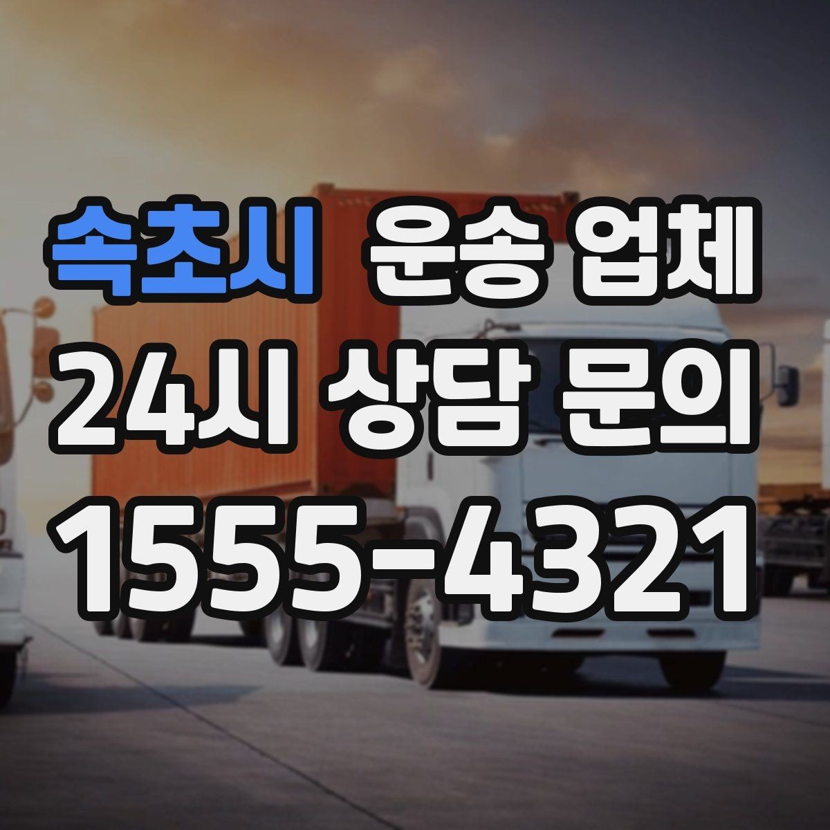 속초시 운송 업체 당일 요청 가능 여부 확인