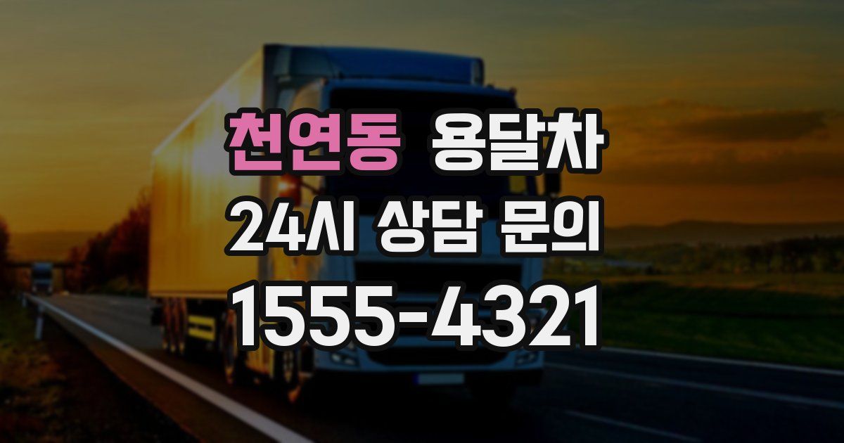천연동 용달차