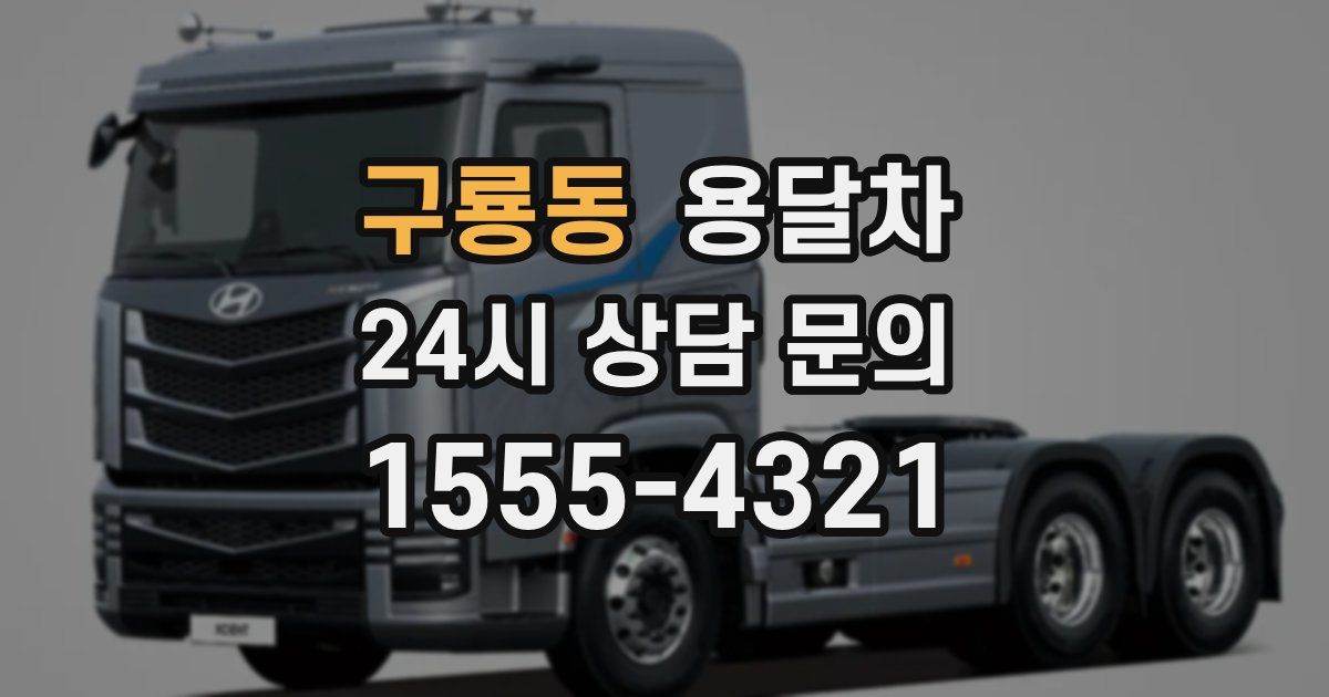 구룡동 용달차