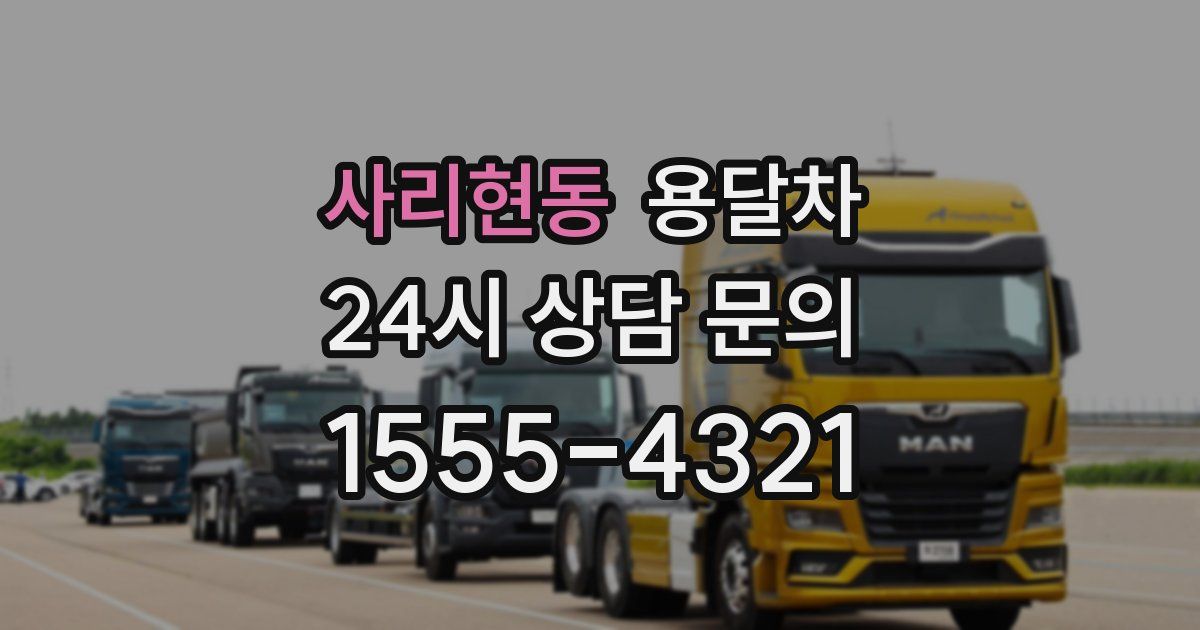 사리현동 용달차