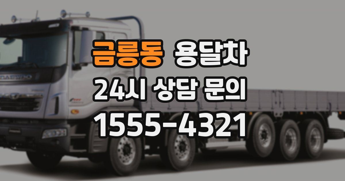 금릉동 용달차