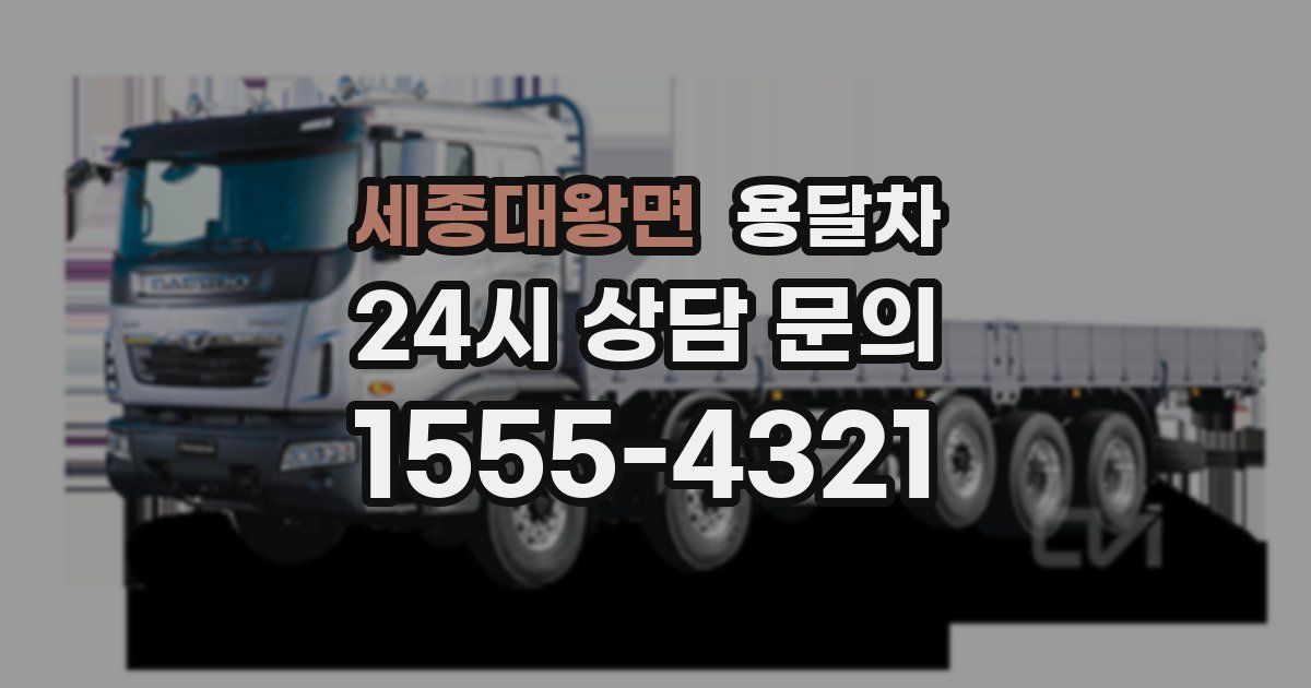 세종대왕면 용달차