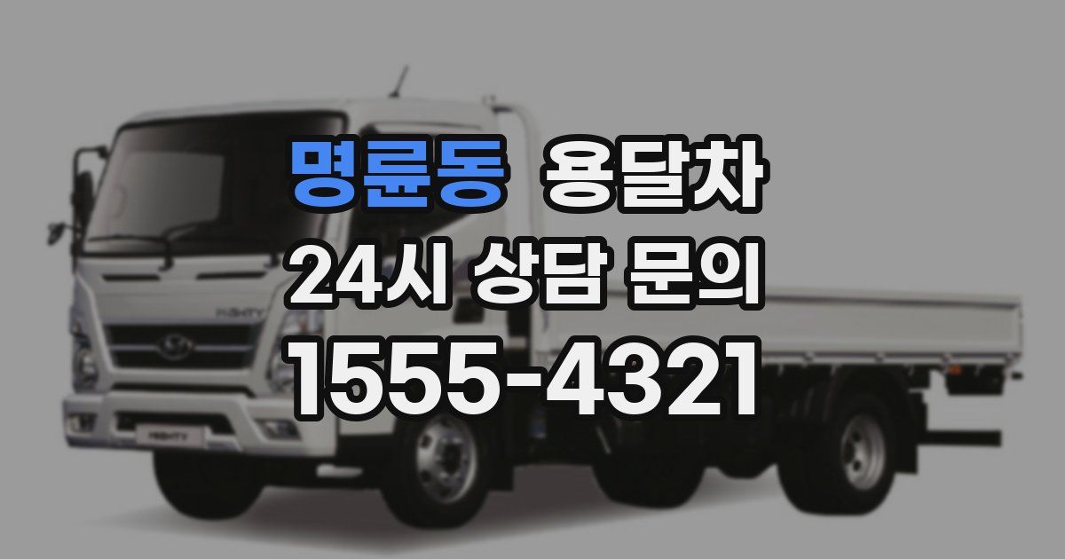 명륜동 용달차