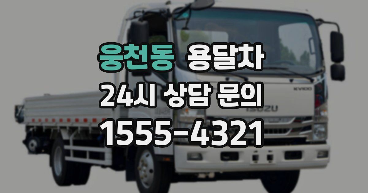 웅천동 용달차