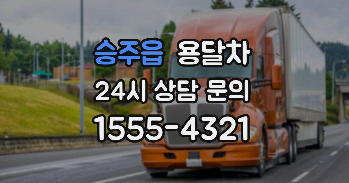 승주읍 용달차