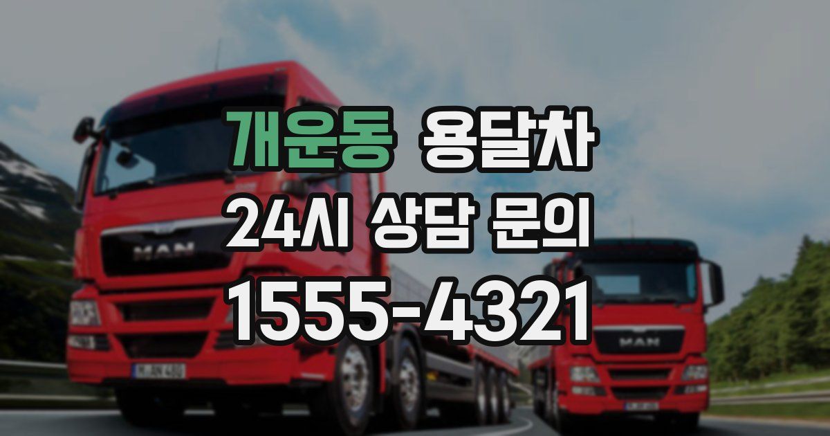 개운동 용달차