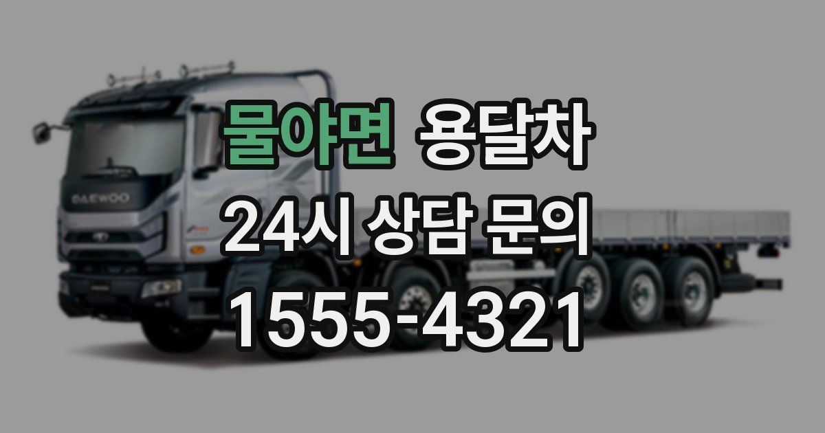 물야면 용달차