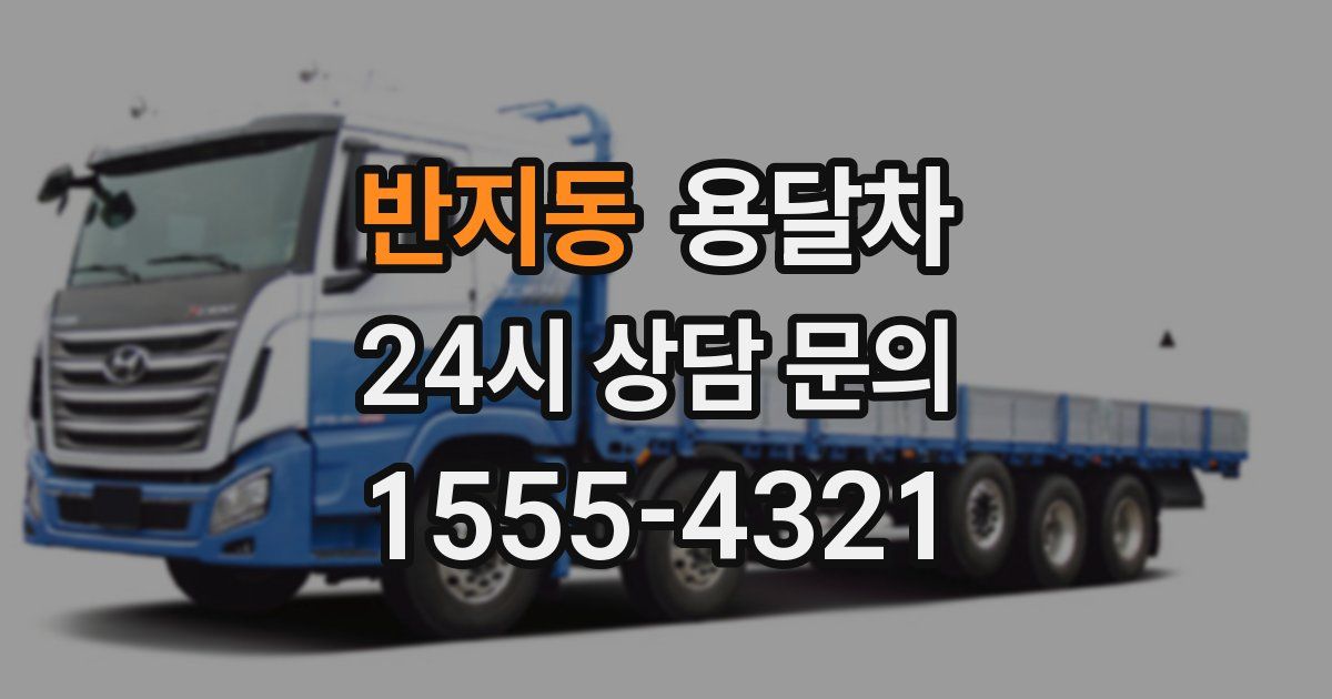 반지동 용달차