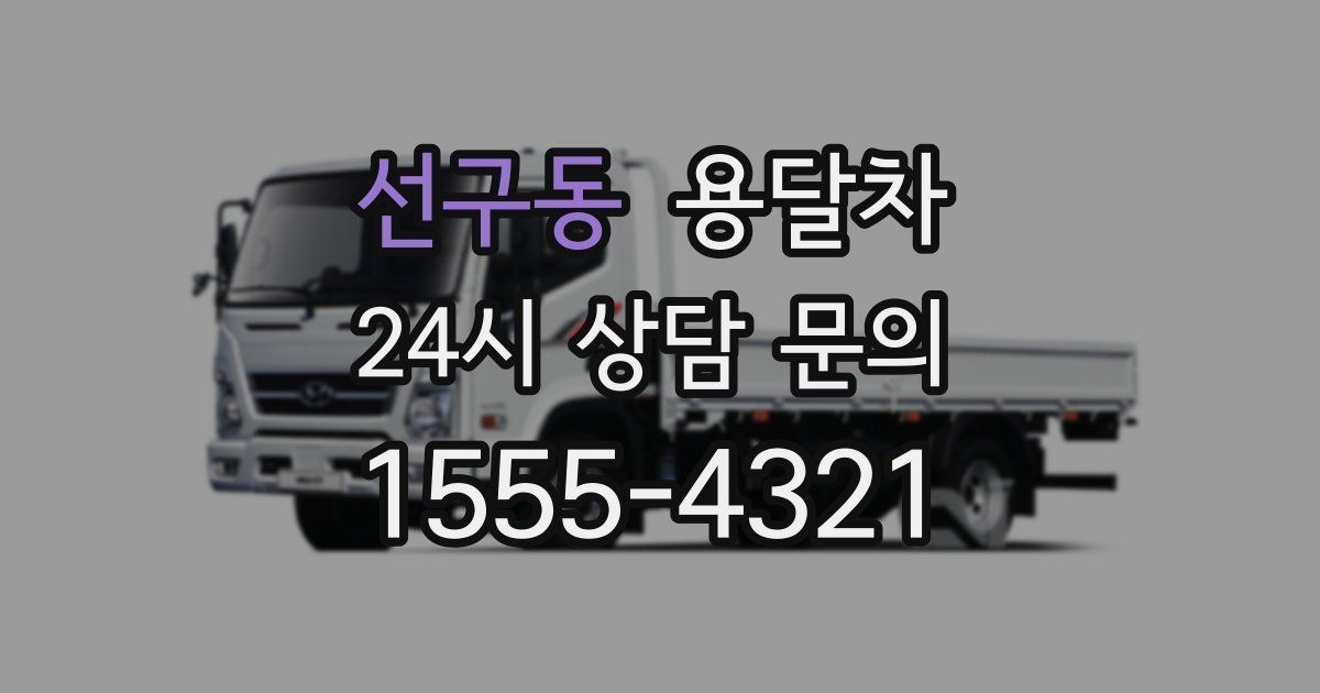 선구동 용달차