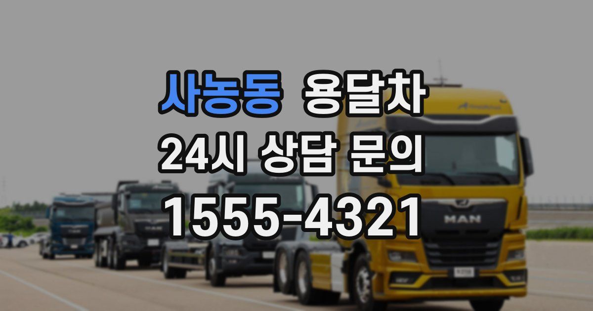 사농동 용달차