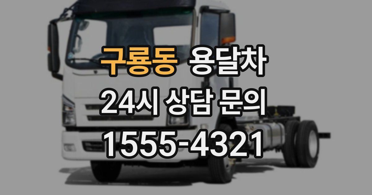 구룡동 용달차