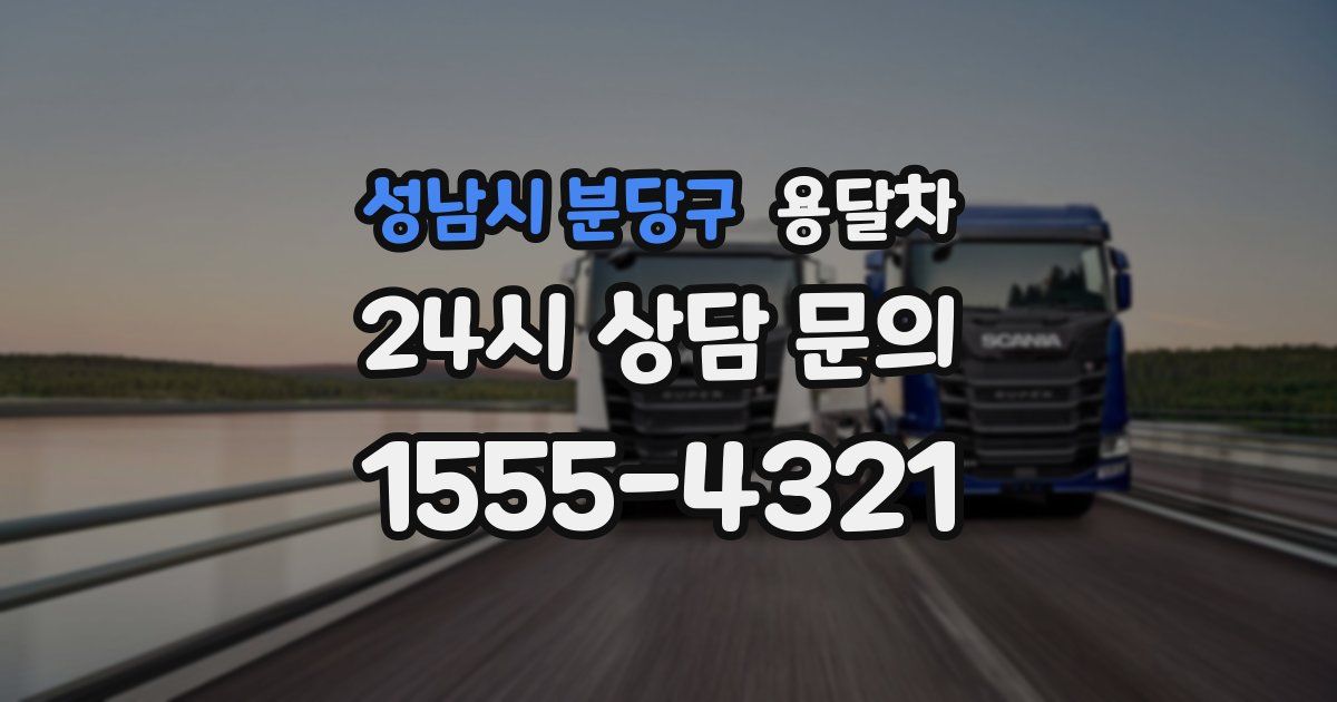 성남시 분당구 용달차