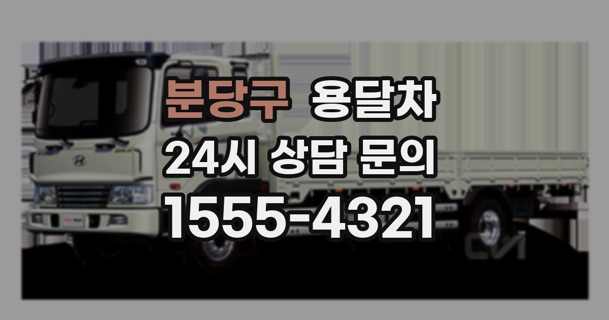 분당구 용달차